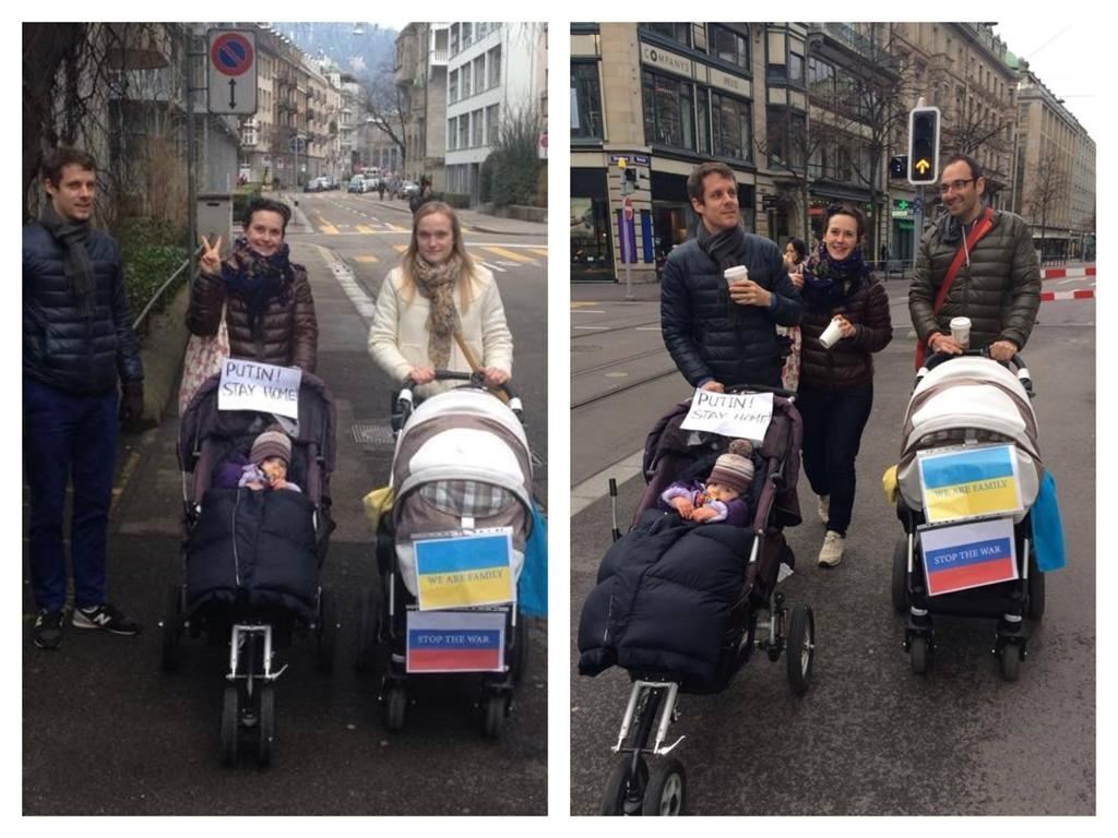 Москвичка в Швейцарії влаштувала сімейний антивоєнний протест