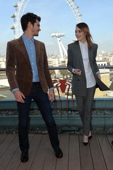 Очаровательные Эмма Стоун и Эндрю Гарфилд с "Пауком" в Лондоне