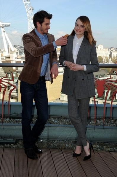 Очаровательные Эмма Стоун и Эндрю Гарфилд с "Пауком" в Лондоне