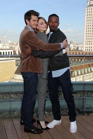 Очаровательные Эмма Стоун и Эндрю Гарфилд с "Пауком" в Лондоне