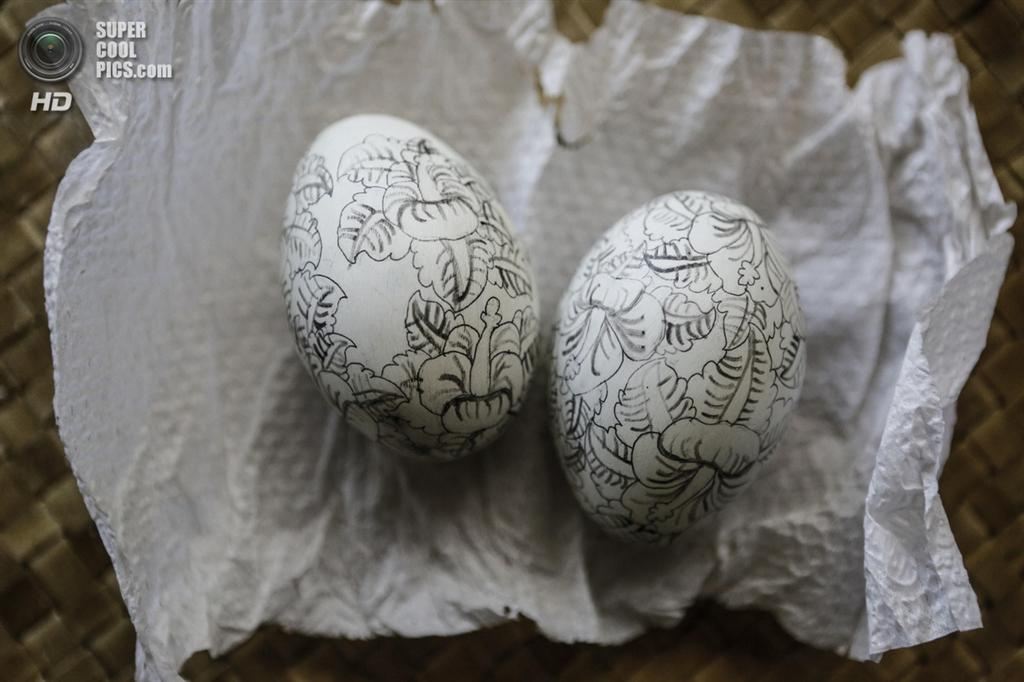 Роспись яиц по-индонезийски