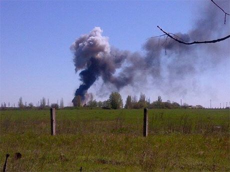 У Краматорську вибухнув український військовий вертоліт