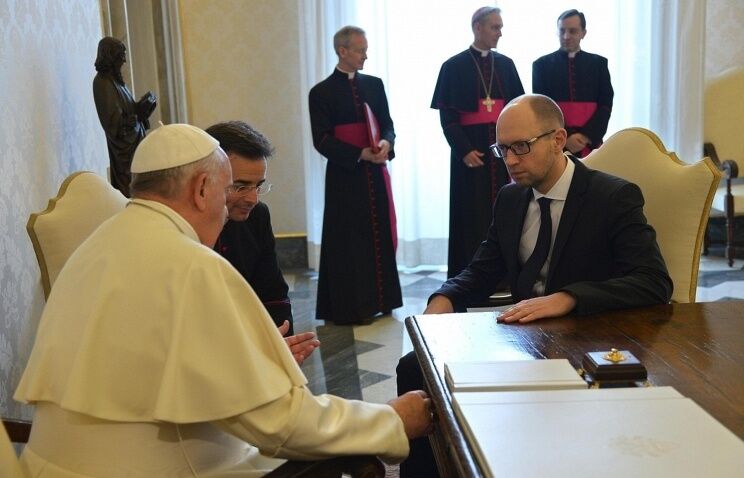 Яценюк встретился с Папой Франциском в Ватикане