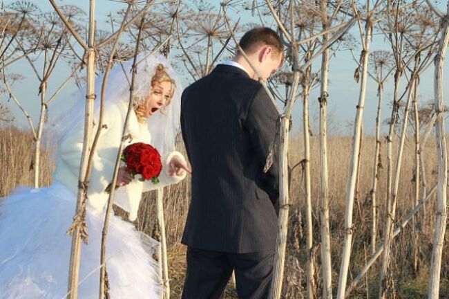 Самые смешные свадебные фотографии