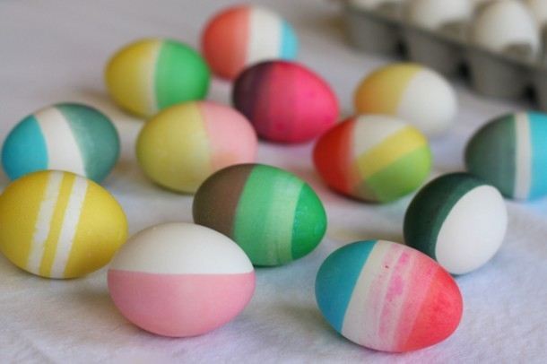 Пасхальные яйца в стиле "колор-блокинг"  - новый тренд