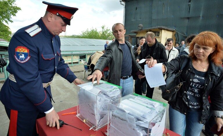 Москва. Полтора километра очереди голосующих за Донбасс