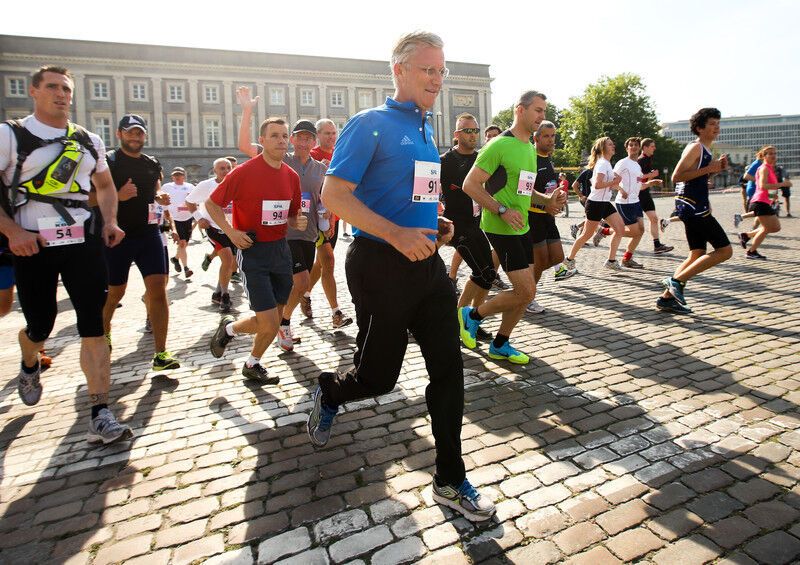 Король Бельгии пробежал 20-километровый марафон