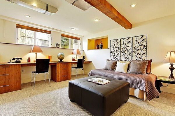 Как превратить подвал в шикарный домашний офис 