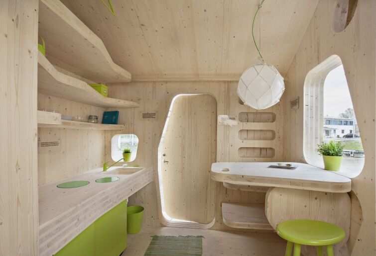 В Швеции построили домик для студентов: дешево и практично, но красиво