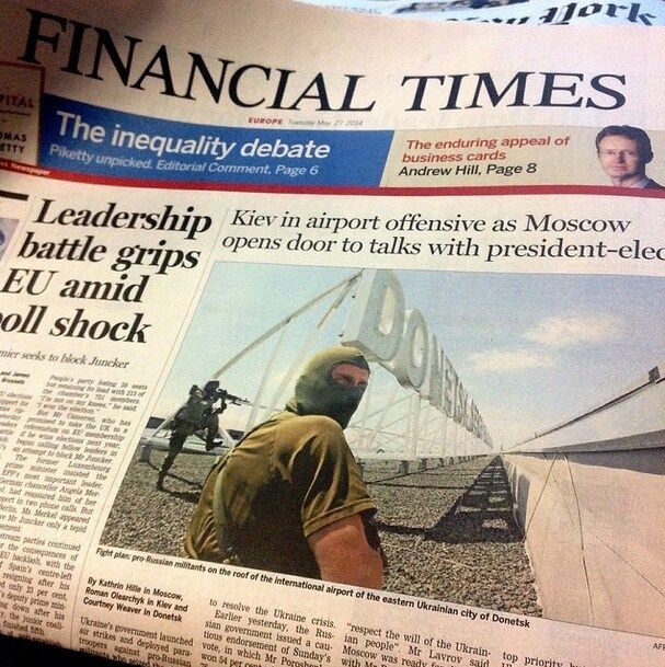 Financial Times посвятила первую полосу событиям в Донецке