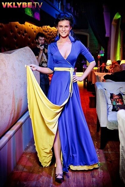 5 самых красивых желто-синих платьев