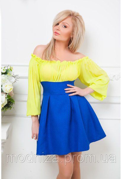 5 самых красивых желто-синих платьев