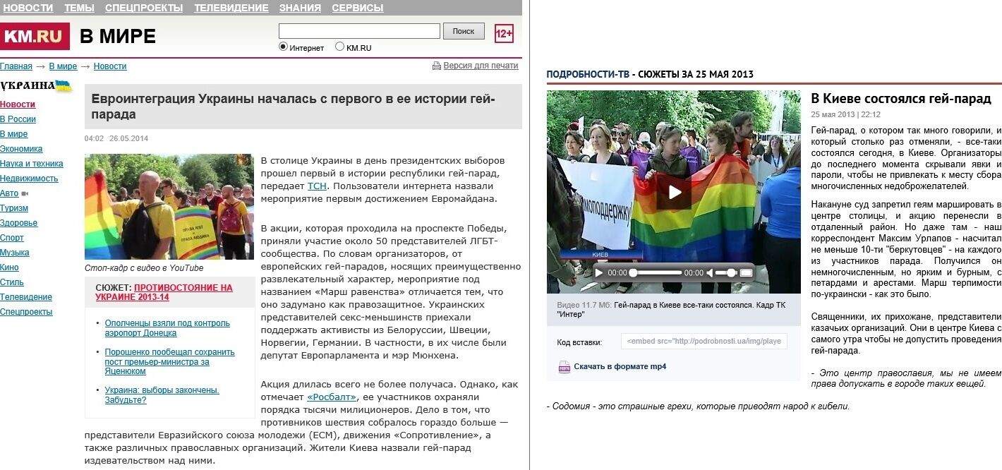 20 самых отвратительных примеров лжи российских СМИ об Украине