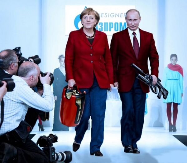 Украинцы высмеяли встречу Путина и Меркель в фотожабах