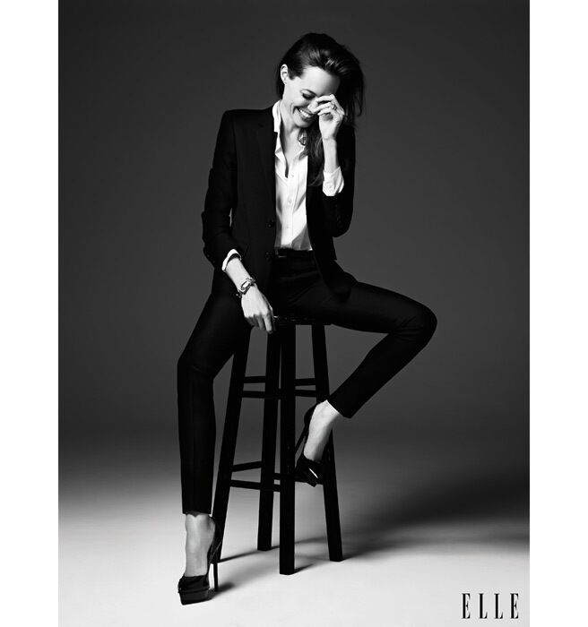 Анджелина Джоли в Elle: никогда не думала,  что у меня будет любимый человек и дети