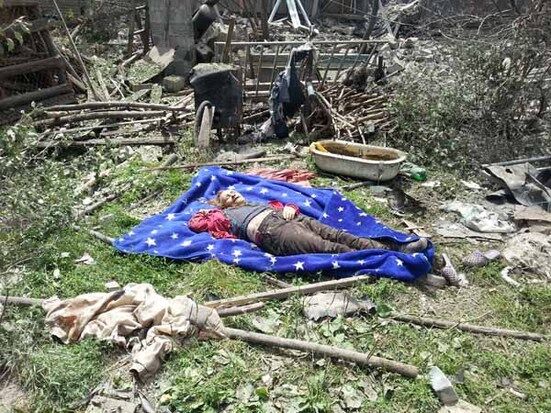 Партия регионов обнародовала фото последствий обстрела Луганска