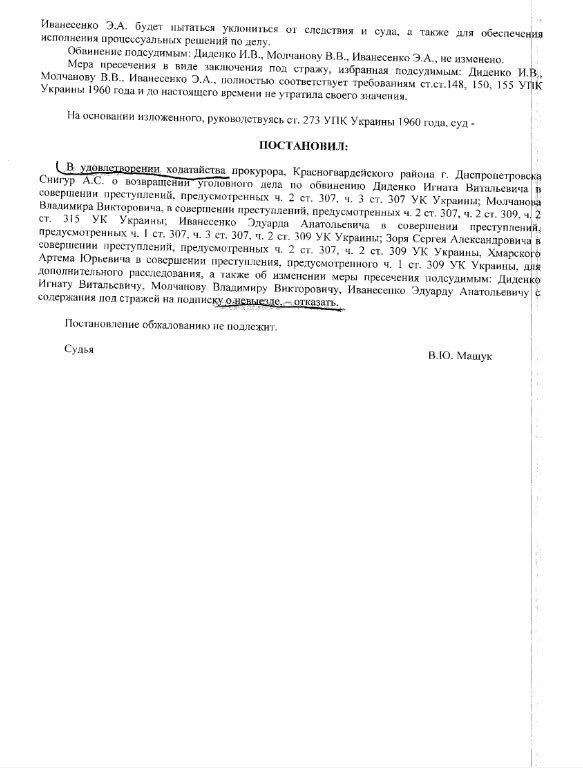 Прокурор Дніпропетровської області покриває торгівлю наркотиками. Документи