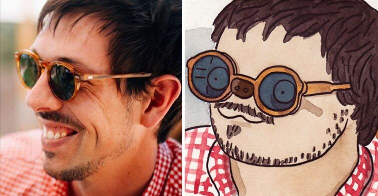 Художник берет фото людей с Facebook и превращает их в ленивцев