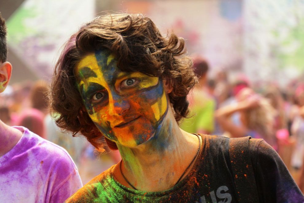 Индийский фестиваль красок в Киеве