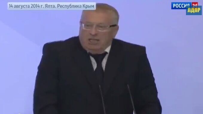 З'явилося відео феєричного виступу Жириновського в Криму