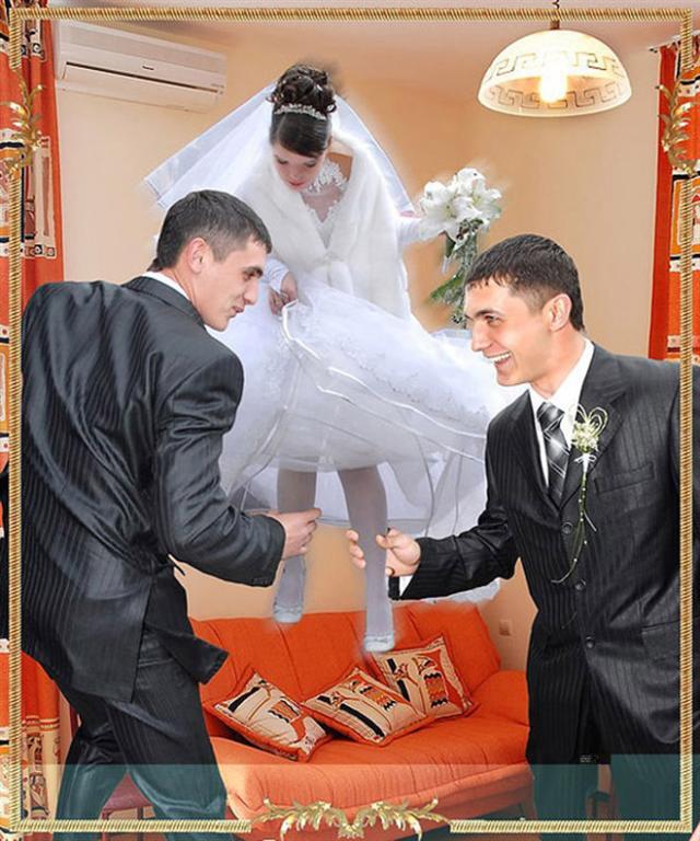 В сети появилась подборка шокирующих фото с русских свадеб