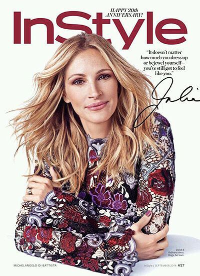 Красотка Джулия Робертс на страницах свежего номера InStyle