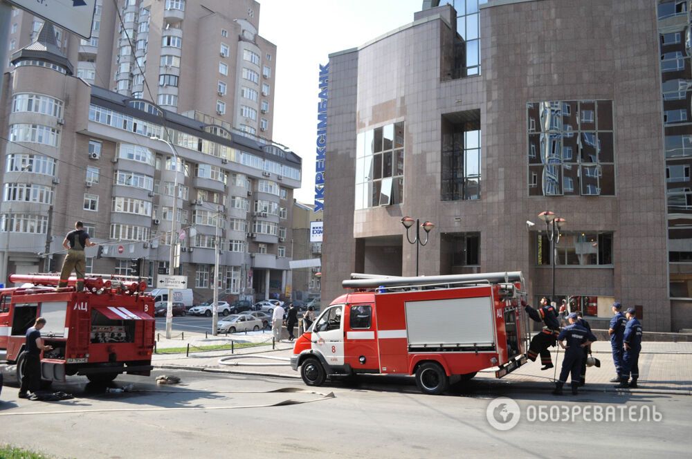 В киевском офисе "Укрэксимбанка" произошел пожар