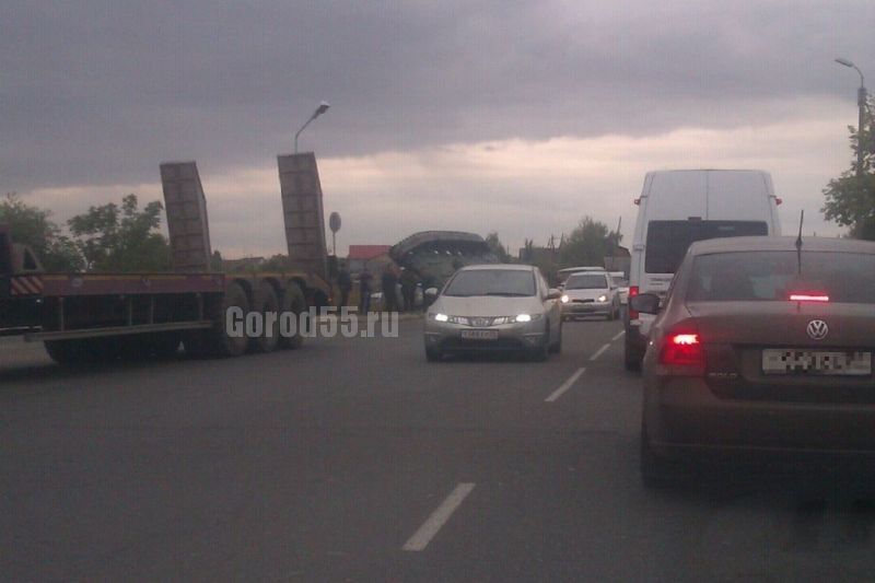 В Омську перекинувся танк