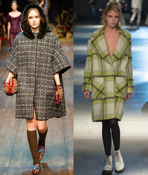 Самые модные пальто осени-зимы 2014/2015: яркие принты, вышивки и накладные карманы