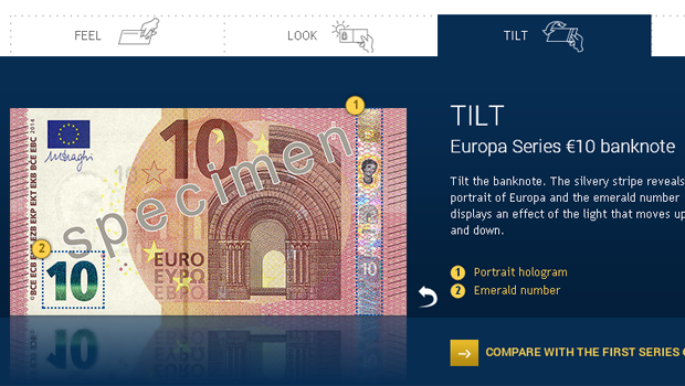 На следующей неделе в еврозоне появится новая купюра в €10 