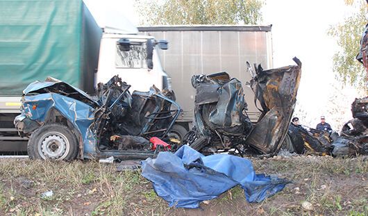 В России мужчина после ДТП заживо сгорел в авто