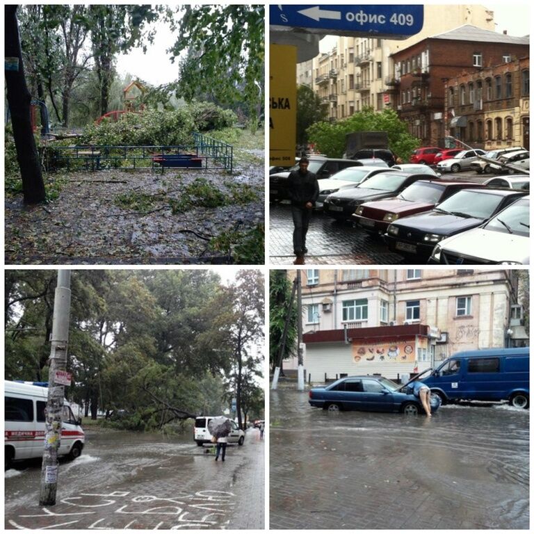 Опубліковано фото і відео понівечених після урагану Дніпропетровська і Маріуполя