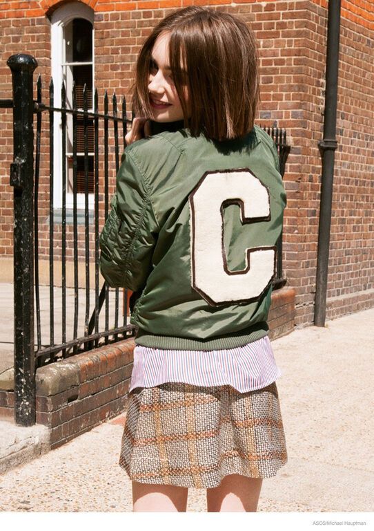 Новая стрижка Лили Коллинз и винтажно-хипстерский стиль 