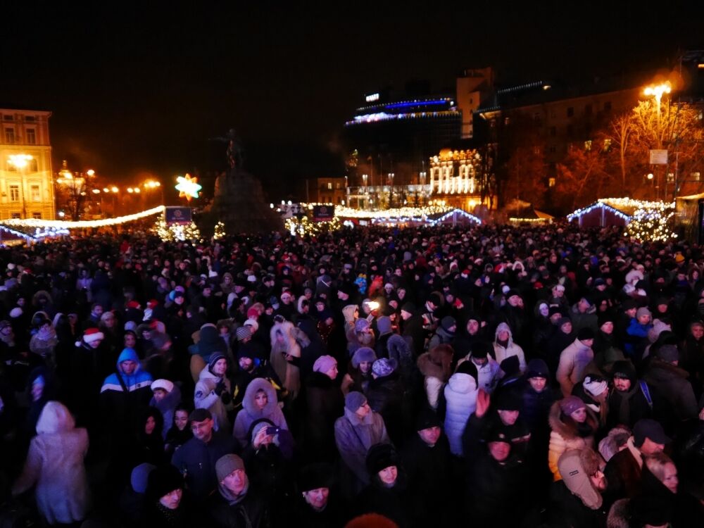 Как в Киеве встретили Новый год: фото и видео празднования