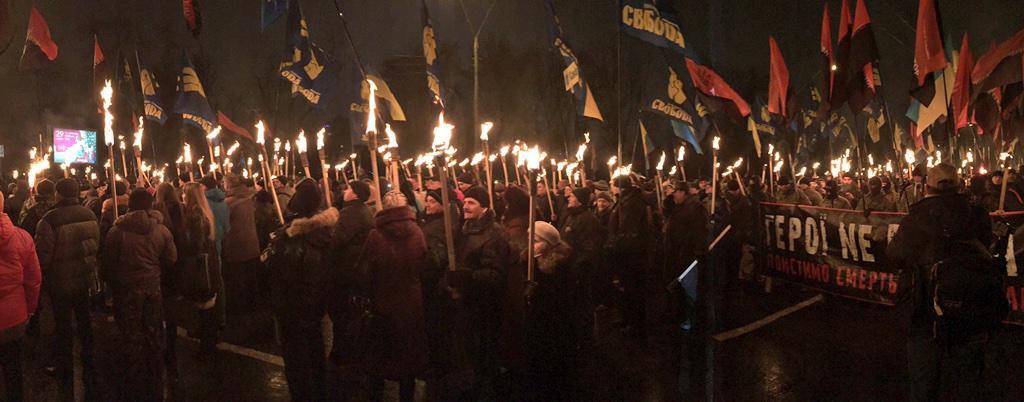 Факельное шествие в честь Бандеры в Киеве завершилось: опубликованы фото и видео