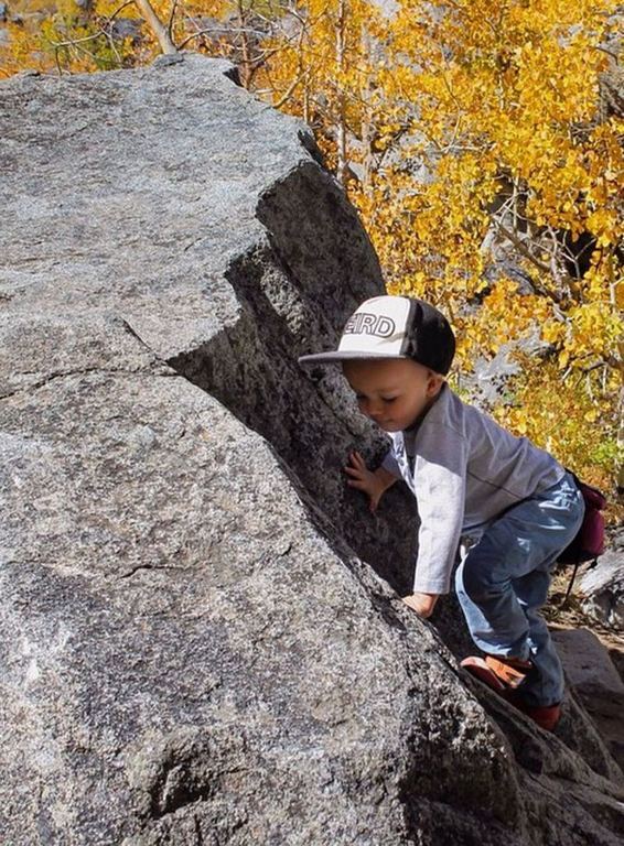 Маленький альпинист в свои два года уже взобрался на множество гор США