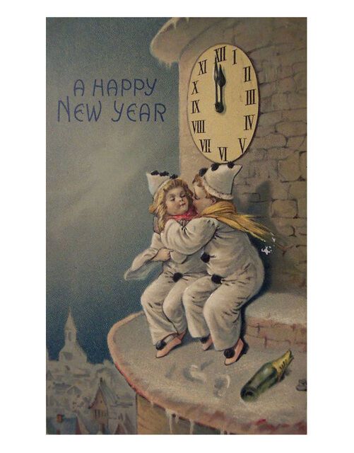 Новогодние открытки за 200 лет