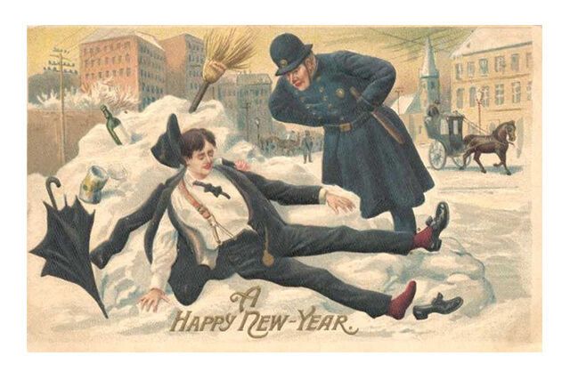 Новогодние открытки за 200 лет