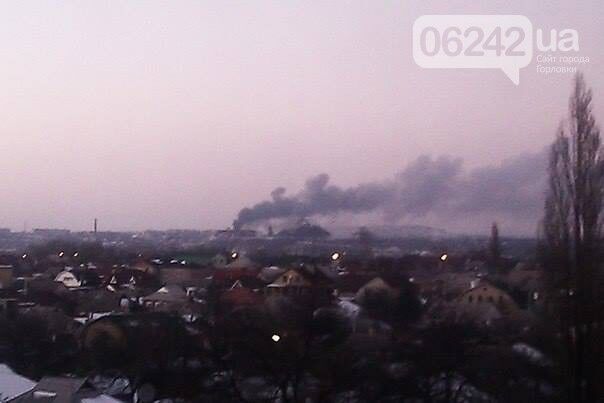 При обстрілі бойовиками Горлівки згорів магазин: фото і відео пожежі