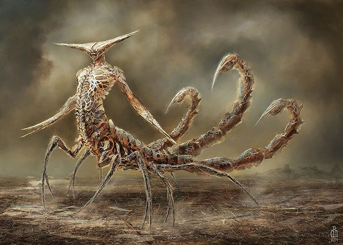Американский художник изобразил знаки зодиака, как существа из кошмарного царства