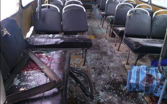 Под обстрел боевиков попали пассажиры еще одного автобуса: фото с места трагедии