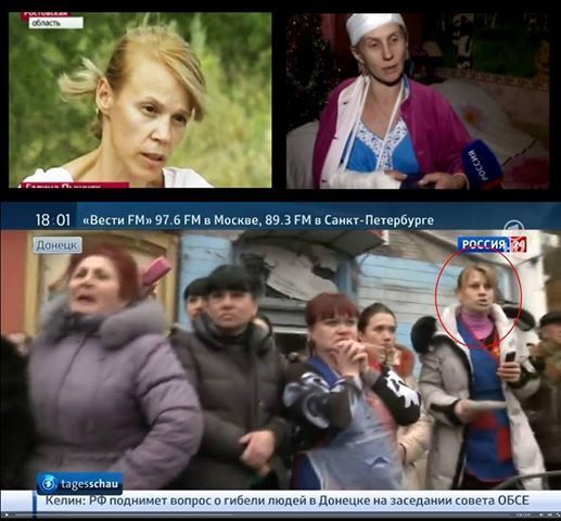Героиня сюжета о "распятом мальчике" засветилась среди "жертв" взрыва в Донецке - соцсети