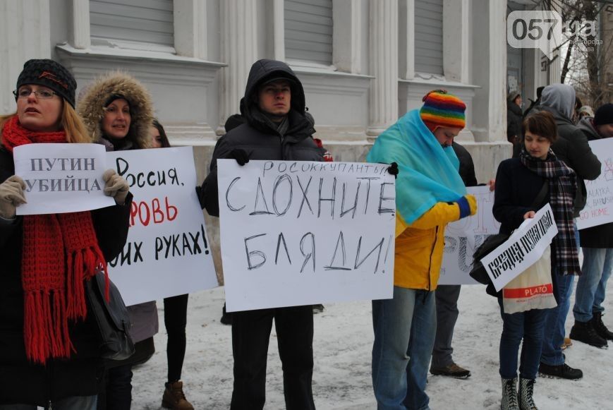 "Бомби свой Воронеж, пес". Харьковчане протестовали против агрессии Путина: опубликованы фото