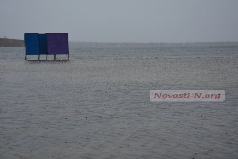 Ураган в Николаеве - вырванные с корнем деревья и затопленный пляж: опубликованы фото