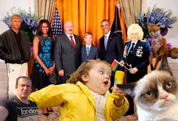 Соцсети взорвало протокольное фото Лукашенко с сыном в компании четы Обам