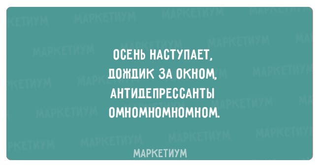 17 забавных открыток о реалиях нашей осени