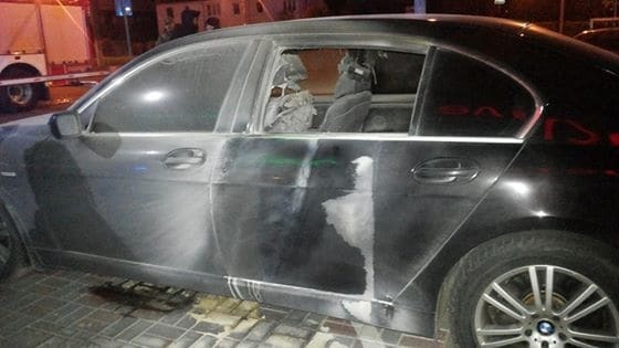 У Львові підірвали авто: фото з місця подій