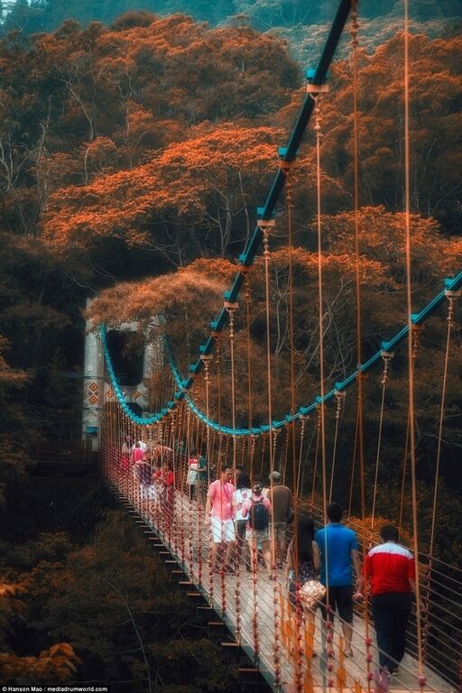 На Тайване открыли стеклянный мост, от которого у туристов захватывает дух