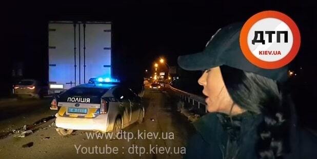 В Киеве попал в ДТП патрульный автомобиль полицейской Милевич