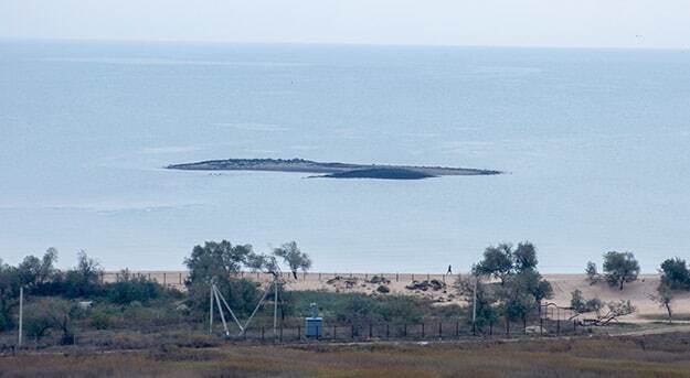 В Азовском море образовался остров в результате извержения вулкана